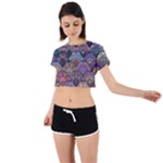 Texture, Pattern, Abstract Tie Back Short Sleeve Crop T-Shirt