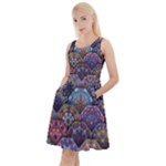 Texture, Pattern, Abstract Knee Length Skater Dress With Pockets