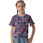 Texture, Pattern, Abstract Kids  Cuff Sleeve Scrunch Bottom T-Shirt