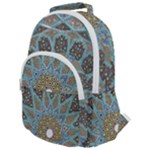 Tile, Geometry, Pattern, Points, Abstraction Rounded Multi Pocket Backpack