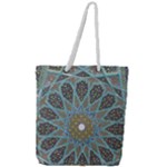 Tile, Geometry, Pattern, Points, Abstraction Full Print Rope Handle Tote (Large)