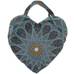 Tile, Geometry, Pattern, Points, Abstraction Giant Heart Shaped Tote