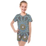 Tile, Geometry, Pattern, Points, Abstraction Kids  Mesh T-Shirt and Shorts Set