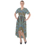 Tile, Geometry, Pattern, Points, Abstraction Front Wrap High Low Dress