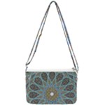 Tile, Geometry, Pattern, Points, Abstraction Double Gusset Crossbody Bag