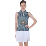 Tile, Geometry, Pattern, Points, Abstraction Women s Sleeveless Polo T-Shirt