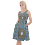 Tile, Geometry, Pattern, Points, Abstraction Knee Length Skater Dress With Pockets