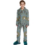 Tile, Geometry, Pattern, Points, Abstraction Kids  Long Sleeve Velvet Pajamas Set