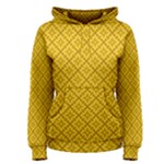 Yellow Floral Pattern Vintage Pattern, Yellow Background Women s Pullover Hoodie