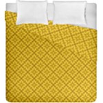 Yellow Floral Pattern Vintage Pattern, Yellow Background Duvet Cover Double Side (King Size)