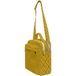 Yellow Floral Pattern Vintage Pattern, Yellow Background Crossbody Day Bag