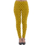 Yellow Floral Pattern Vintage Pattern, Yellow Background Lightweight Velour Leggings