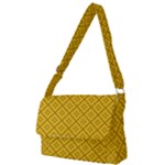 Yellow Floral Pattern Vintage Pattern, Yellow Background Full Print Messenger Bag (S)