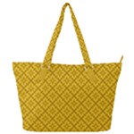Yellow Floral Pattern Vintage Pattern, Yellow Background Full Print Shoulder Bag