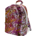 Abstract pink blend Zip Up Backpack