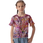 Abstract pink blend Kids  Cuff Sleeve Scrunch Bottom T-Shirt
