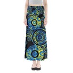 Authentic Aboriginal Art - Circles (Paisley Art) Full Length Maxi Skirt