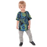 Authentic Aboriginal Art - Circles (Paisley Art) Kids  Raglan T-Shirt