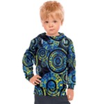 Authentic Aboriginal Art - Circles (Paisley Art) Kids  Hooded Pullover