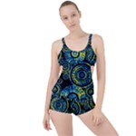 Authentic Aboriginal Art - Circles (Paisley Art) Boyleg Tankini Set 