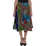Authentic Aboriginal Art - Walking the Land Perfect Length Midi Skirt