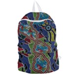 Authentic Aboriginal Art - Walking the Land Foldable Lightweight Backpack