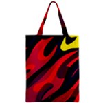 Abstract Fire Flames Grunge Art, Creative Zipper Classic Tote Bag