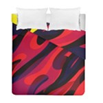 Abstract Fire Flames Grunge Art, Creative Duvet Cover Double Side (Full/ Double Size)