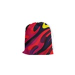 Abstract Fire Flames Grunge Art, Creative Drawstring Pouch (XS)