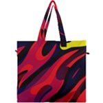 Abstract Fire Flames Grunge Art, Creative Canvas Travel Bag