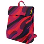 Abstract Fire Flames Grunge Art, Creative Flap Top Backpack