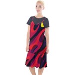 Abstract Fire Flames Grunge Art, Creative Camis Fishtail Dress