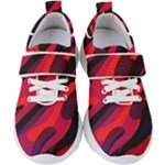Abstract Fire Flames Grunge Art, Creative Kids  Velcro Strap Shoes