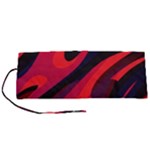 Abstract Fire Flames Grunge Art, Creative Roll Up Canvas Pencil Holder (S)