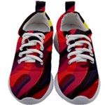Abstract Fire Flames Grunge Art, Creative Kids Athletic Shoes