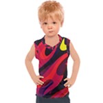 Abstract Fire Flames Grunge Art, Creative Kids  Sport Tank Top