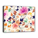 Abstract Floral Background Canvas 14  x 11  (Stretched)
