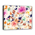 Abstract Floral Background Deluxe Canvas 20  x 16  (Stretched)