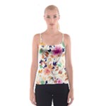 Abstract Floral Background Spaghetti Strap Top