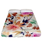 Abstract Floral Background Fitted Sheet (Queen Size)