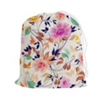 Abstract Floral Background Drawstring Pouch (2XL)