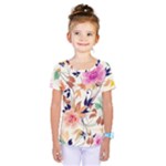 Abstract Floral Background Kids  One Piece T-Shirt