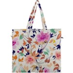 Abstract Floral Background Canvas Travel Bag