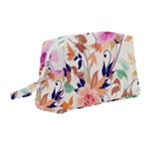 Abstract Floral Background Wristlet Pouch Bag (Medium)