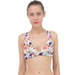 Abstract Floral Background Classic Banded Bikini Top