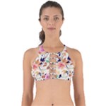 Abstract Floral Background Perfectly Cut Out Bikini Top