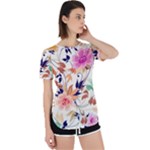 Abstract Floral Background Perpetual Short Sleeve T-Shirt