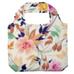 Abstract Floral Background Premium Foldable Grocery Recycle Bag