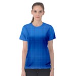 Blue Abstract, Background Pattern Women s Sport Mesh T-Shirt