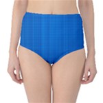 Blue Abstract, Background Pattern Classic High-Waist Bikini Bottoms